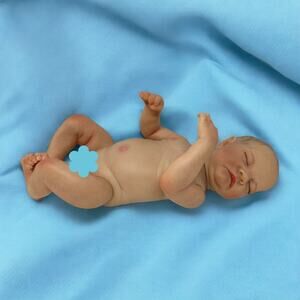 Realistic Reborn Baby Boy Doll Sleeping Hand Painted Full Soft Body Lifelike